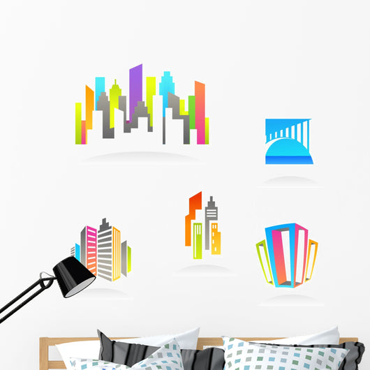 Real estate and construction icons / logos - 3 Wall Decal