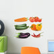 The big colorful group of vegetables. Photo-realistic vector. Wall Mural