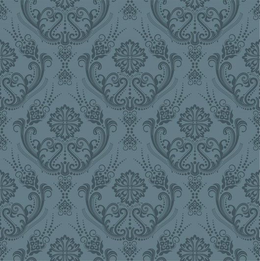 Luxury Seamless Grey Floral Wall Decal