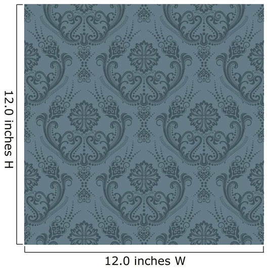 Luxury Seamless Grey Floral Wall Decal