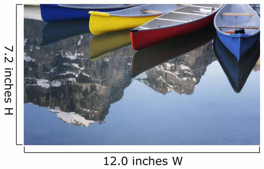 Colorful Canoes Moraine Lake Wall Decal