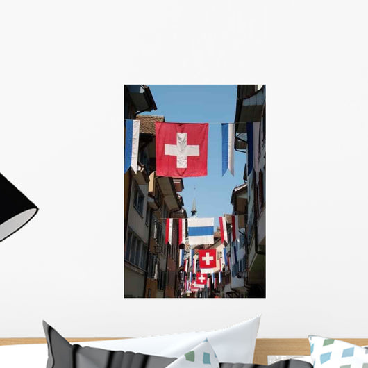 Schweiz Fahnen Wall Decal