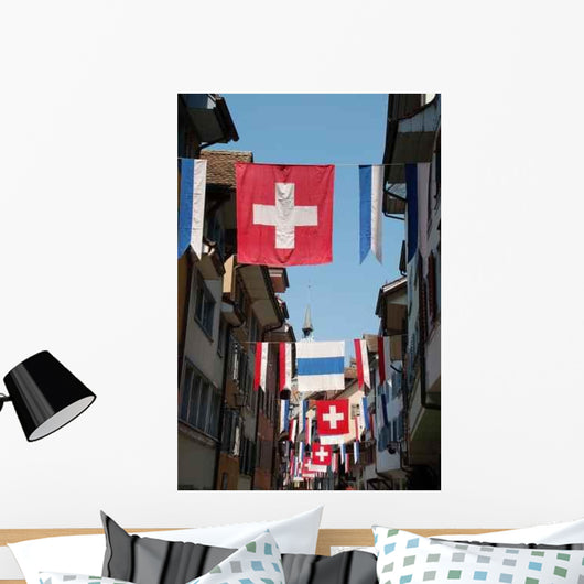 Schweiz Fahnen Wall Decal
