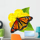 Monarch Butterfly Flower Wall Decal
