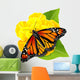 Monarch Butterfly Flower Wall Decal