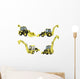 Collage of isolated construction vehicle Wall Decal