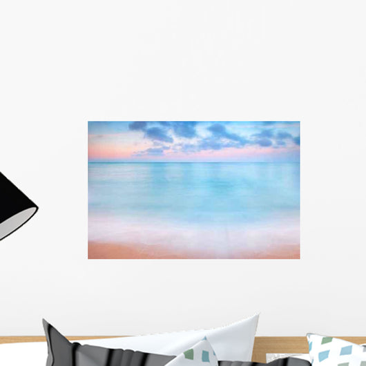 Peaceful Sunset over Sea Wall Decal