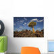 Quiver Tree With Cirrocumulus Floccus Warm In Orange Wall Mural