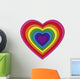 rainbow heart Wall Decal