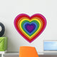rainbow heart Wall Decal