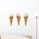 Three Ice Creams Wall Decal