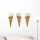 Three Ice Creams Wall Decal