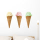 Three Ice Creams Wall Decal