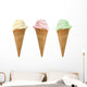 Three Ice Creams Wall Decal