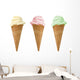 Three Ice Creams Wall Decal