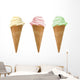 Three Ice Creams Wall Decal