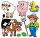 Farm Cartoons Collection Wall Stickers