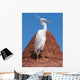 Egret Beach Umbrella Wall Mural