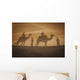 Shadow of camels with riders on the sand;India Wall Mural