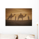 Shadow of camels with riders on the sand;India Wall Mural