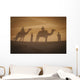 Shadow of camels with riders on the sand;India Wall Mural
