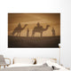 Shadow of camels with riders on the sand;India Wall Mural