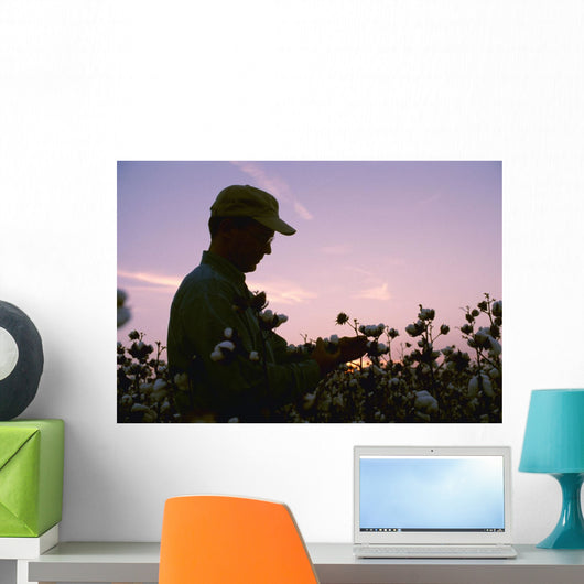 Farmer Inspects His Mature Wall Decal