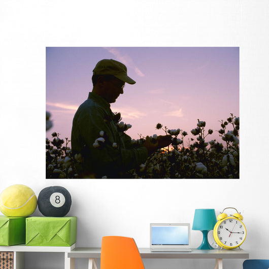 Farmer Inspects His Mature Wall Decal
