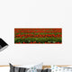 Agriculture - Rows of red tulips Wall Mural