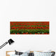 Agriculture - Rows of red tulips Wall Mural