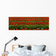 Agriculture - Rows of red tulips Wall Mural