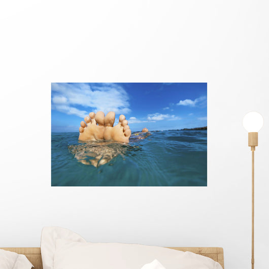 Floating in the ocean Wall Mural