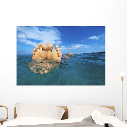 Floating in the ocean Wall Mural