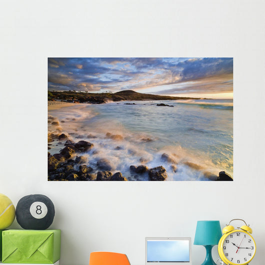 Kua Bay Beach park at sunset Wall Mural