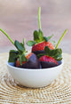 Chocolate covered strawberries in a bowl Wall Mural