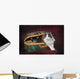Portrait of a cat in a basket;St albert alberta canada Wall Mural