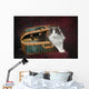 Portrait of a cat in a basket;St albert alberta canada Wall Mural