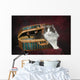 Portrait of a cat in a basket;St albert alberta canada Wall Mural