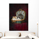 Portrait of two cats in a basket;St albert alberta canada Wall Mural