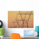 Electrical transmission towers at sunset;Ohio united states of america Wall Mural