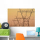 Electrical transmission towers at sunset;Ohio united states of america Wall Mural