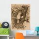 Antique Engraved Bird Print Wall Mural
