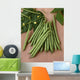 Agriculture - Green beans on stone Wall Mural
