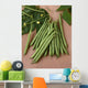 Agriculture - Green beans on stone Wall Mural