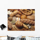 Food - Various types of breads and some of their ingredients Wall Mural