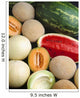 Agriculture - Mixed melons, watermelon, cantaloupe and honeydew Wall Mural