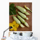 Agriculture - Grey zucchini on a copper surface Wall Mural