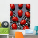 Agriculture - Processing tomatoes on black rocks Wall Mural