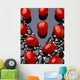 Agriculture - Processing tomatoes on black rocks Wall Mural
