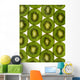 Agriculture - Kiwi slices arranged in rows and backlit Wall Mural
